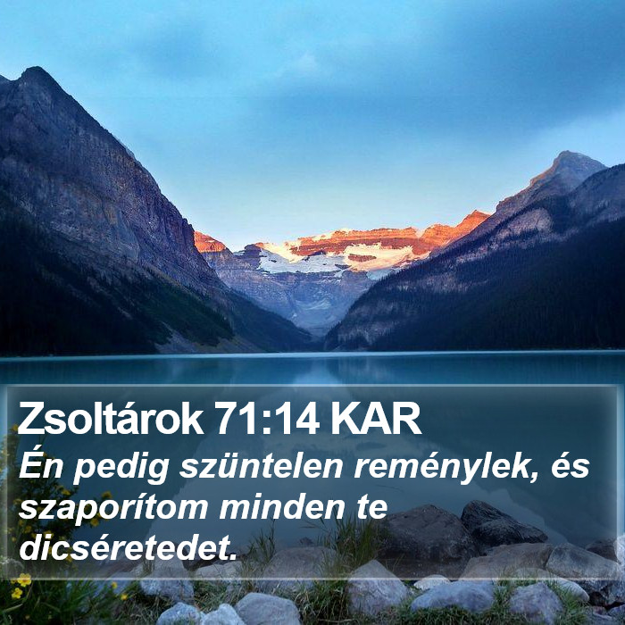 Zsoltárok 71:14 KAR Bible Study