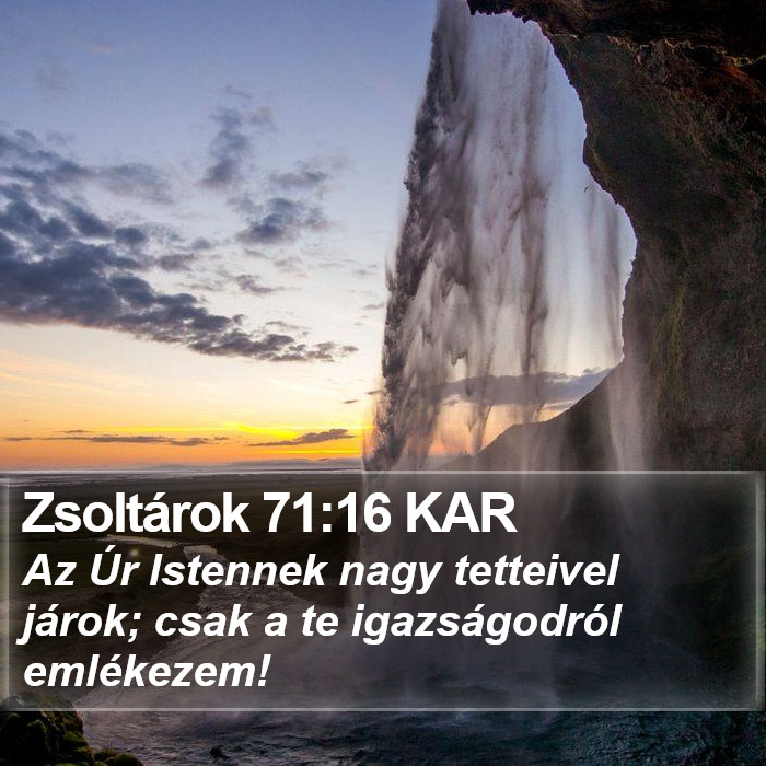 Zsoltárok 71:16 KAR Bible Study