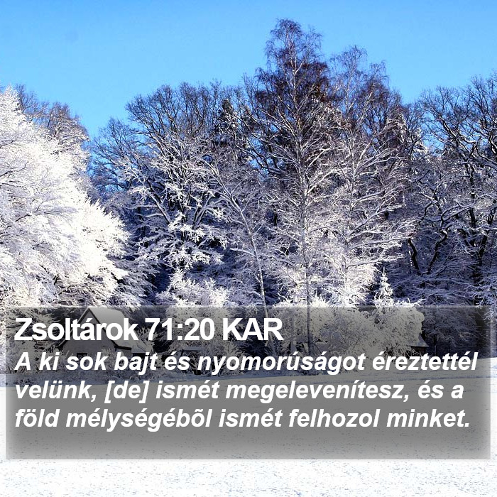 Zsoltárok 71:20 KAR Bible Study