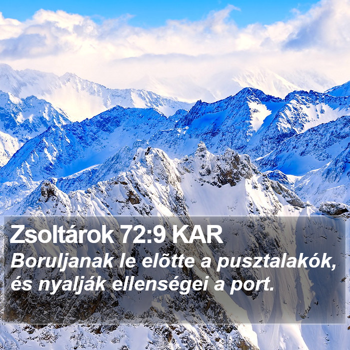 Zsoltárok 72:9 KAR Bible Study