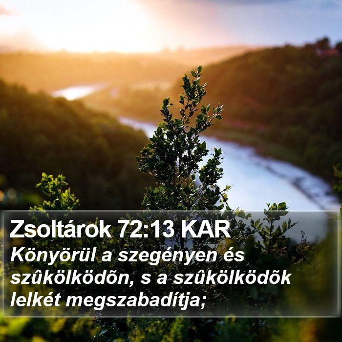 Zsoltárok 72:13 KAR Bible Study