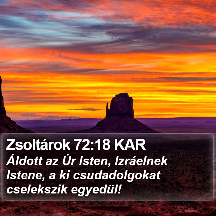 Zsoltárok 72:18 KAR Bible Study