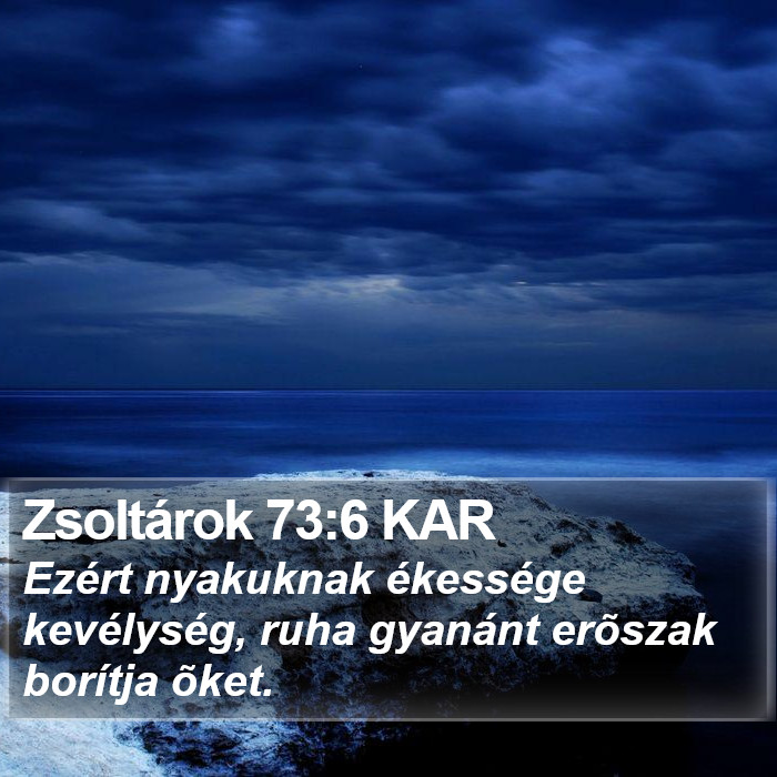 Zsoltárok 73:6 KAR Bible Study