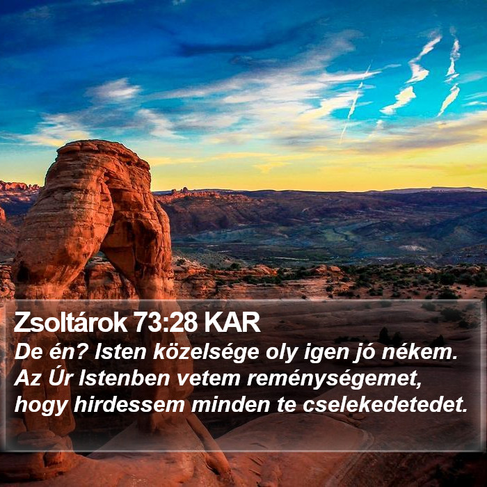 Zsoltárok 73:28 KAR Bible Study