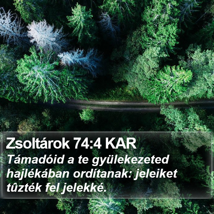 Zsoltárok 74:4 KAR Bible Study