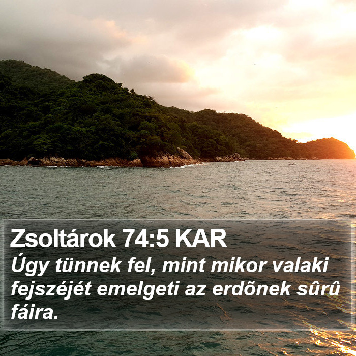 Zsoltárok 74:5 KAR Bible Study