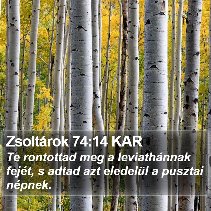 Zsoltárok 74:14 KAR Bible Study