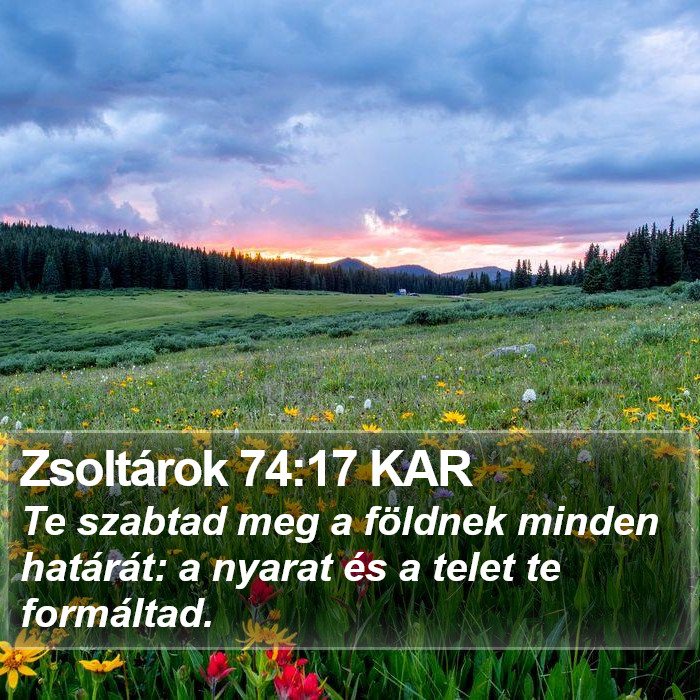 Zsoltárok 74:17 KAR Bible Study