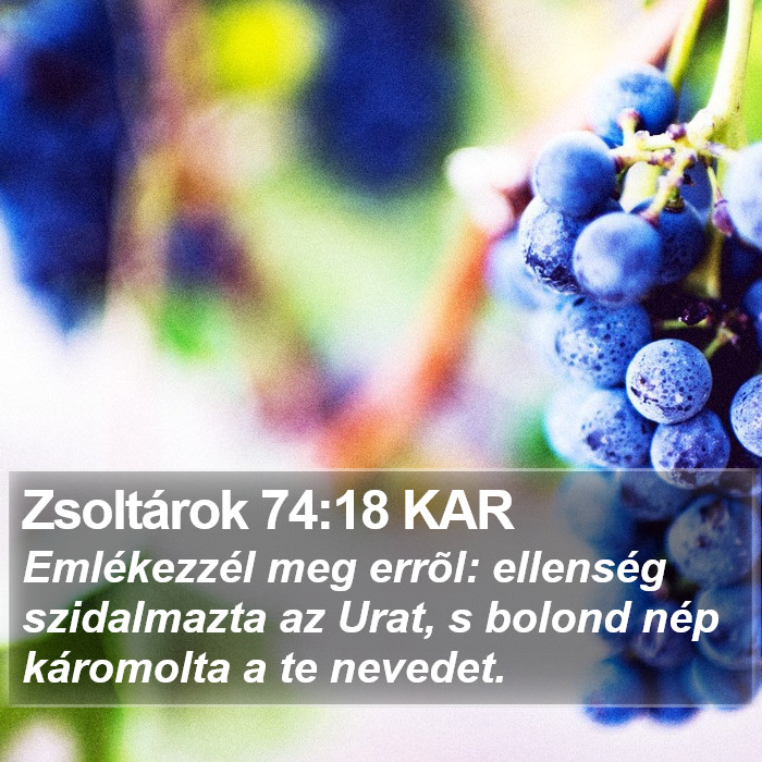 Zsoltárok 74:18 KAR Bible Study