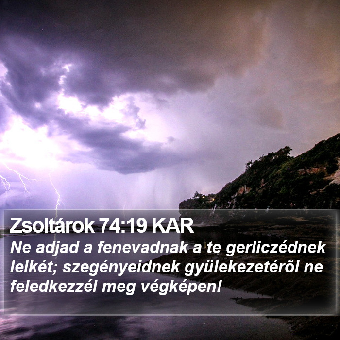 Zsoltárok 74:19 KAR Bible Study