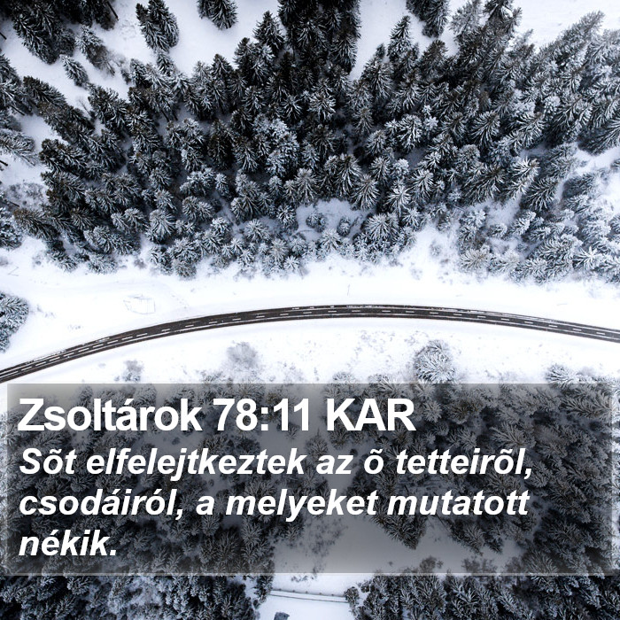 Zsoltárok 78:11 KAR Bible Study