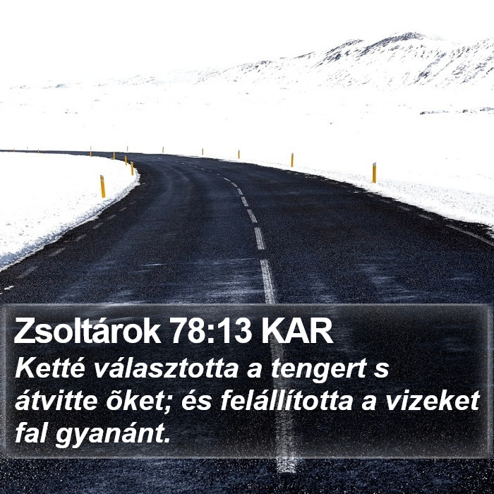 Zsoltárok 78:13 KAR Bible Study