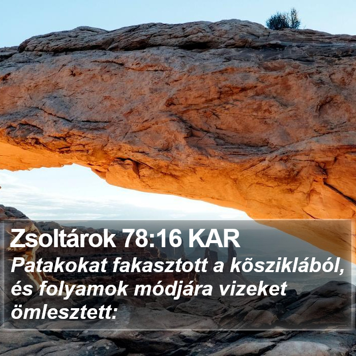 Zsoltárok 78:16 KAR Bible Study