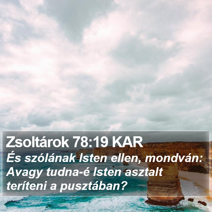 Zsoltárok 78:19 KAR Bible Study