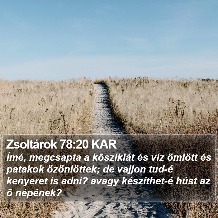 Zsoltárok 78:20 KAR Bible Study