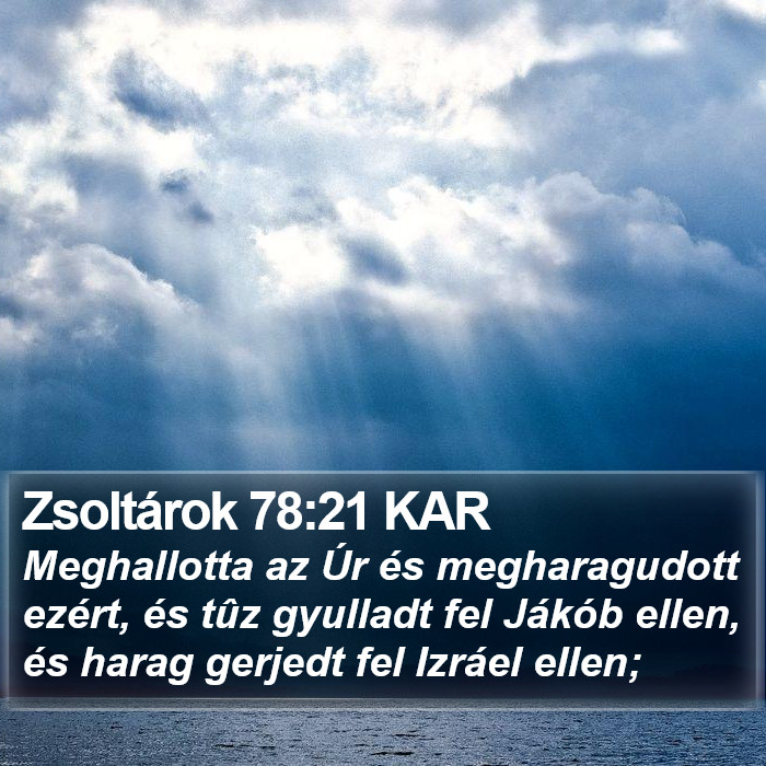 Zsoltárok 78:21 KAR Bible Study