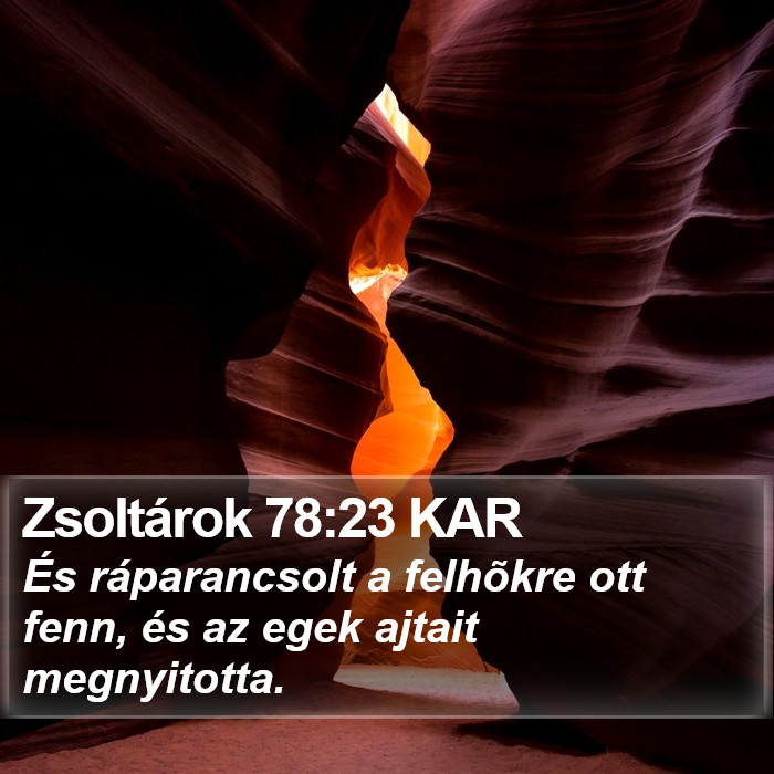 Zsoltárok 78:23 KAR Bible Study