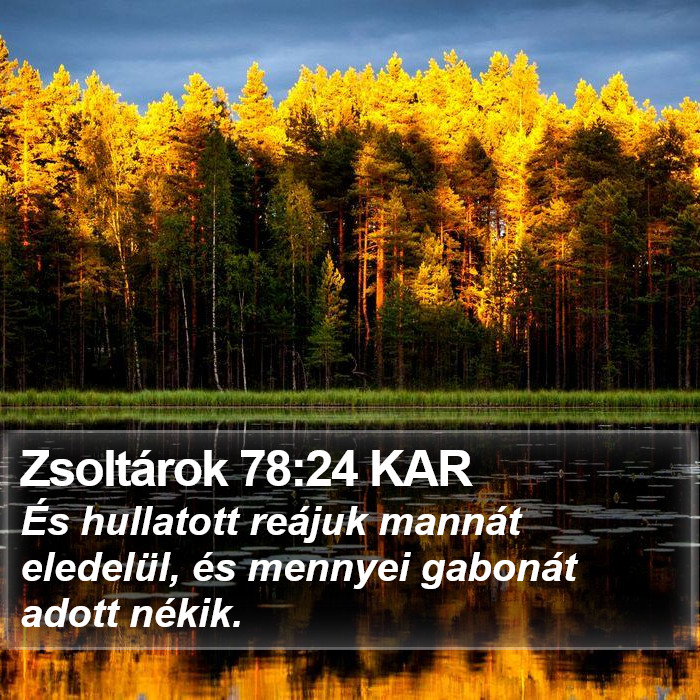 Zsoltárok 78:24 KAR Bible Study