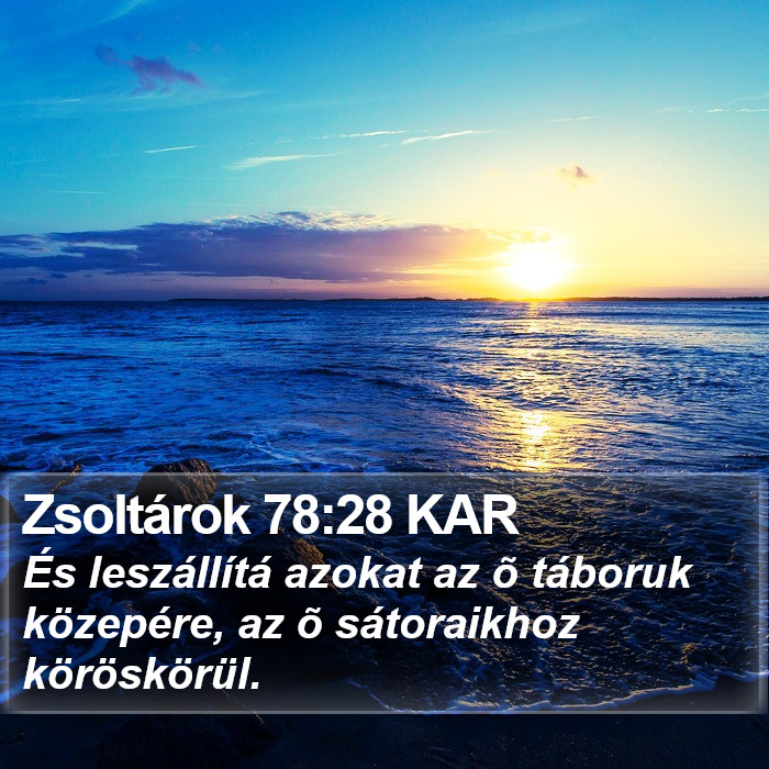 Zsoltárok 78:28 KAR Bible Study