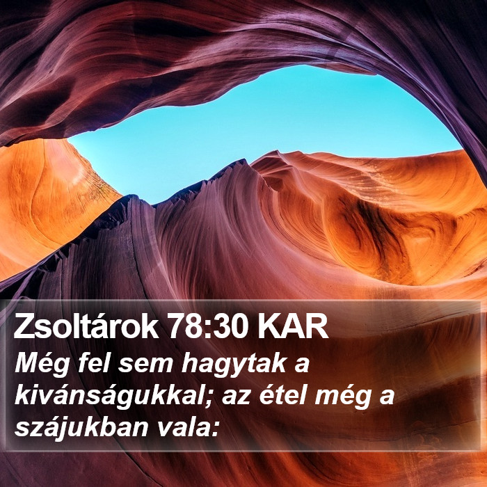 Zsoltárok 78:30 KAR Bible Study