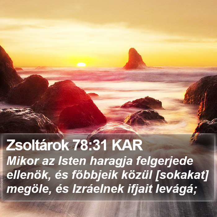 Zsoltárok 78:31 KAR Bible Study