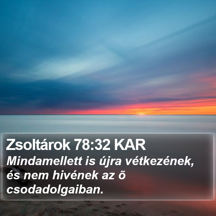 Zsoltárok 78:32 KAR Bible Study