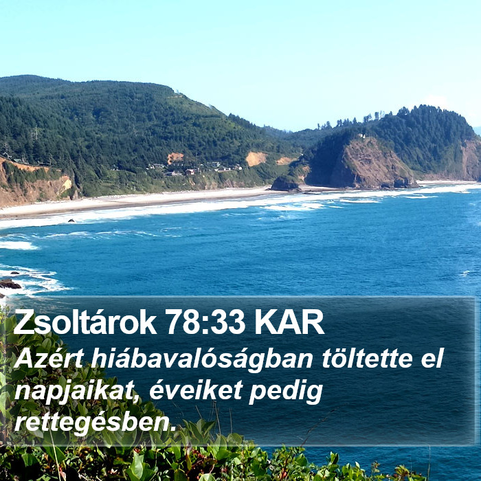 Zsoltárok 78:33 KAR Bible Study