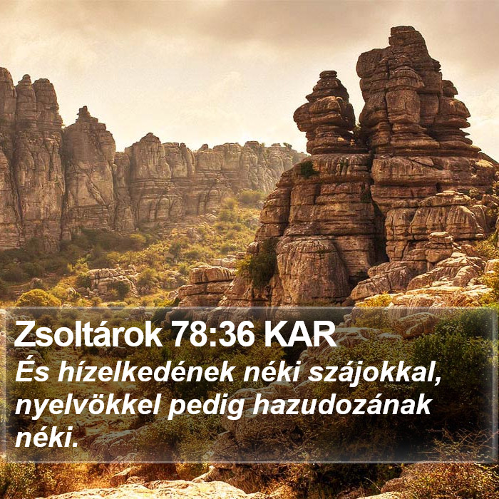 Zsoltárok 78:36 KAR Bible Study