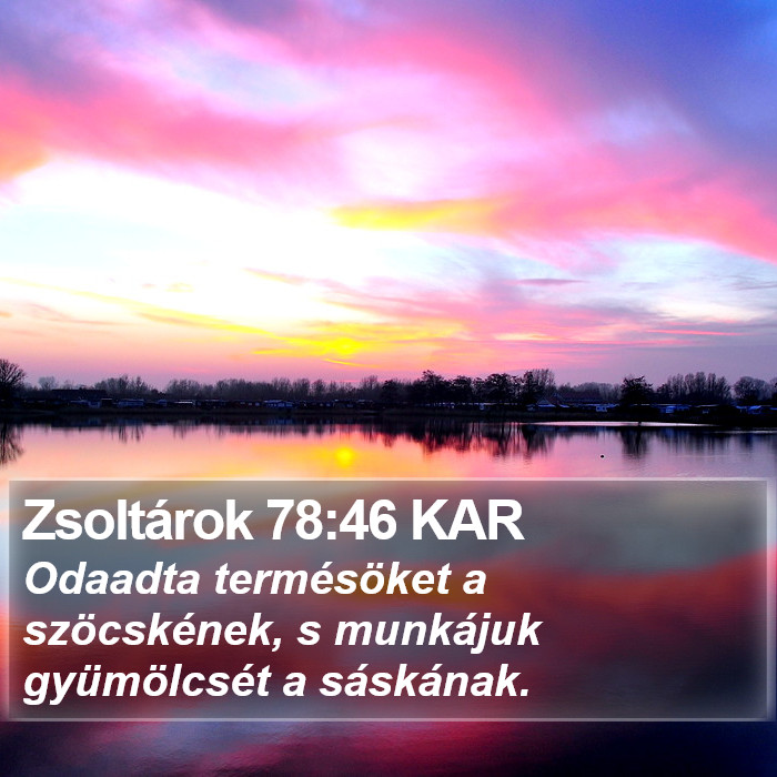 Zsoltárok 78:46 KAR Bible Study