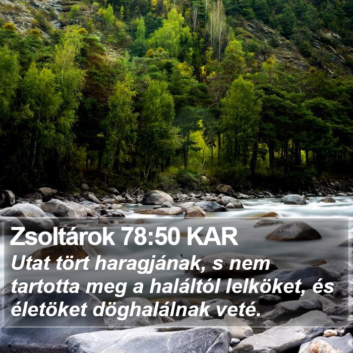 Zsoltárok 78:50 KAR Bible Study