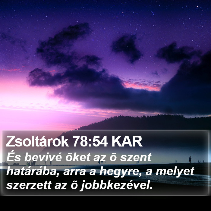 Zsoltárok 78:54 KAR Bible Study