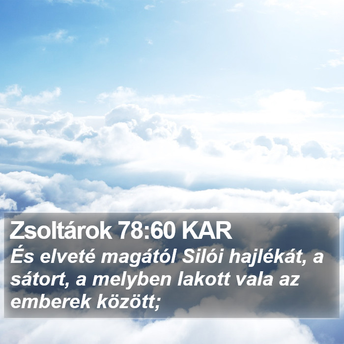 Zsoltárok 78:60 KAR Bible Study