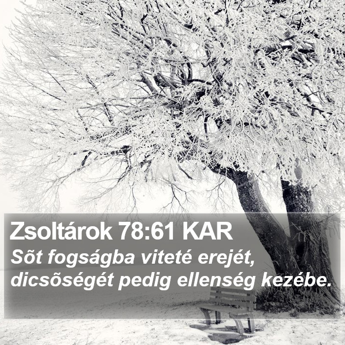 Zsoltárok 78:61 KAR Bible Study