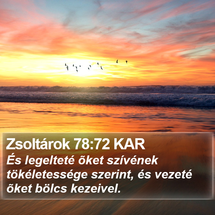 Zsoltárok 78:72 KAR Bible Study