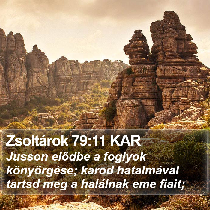 Zsoltárok 79:11 KAR Bible Study