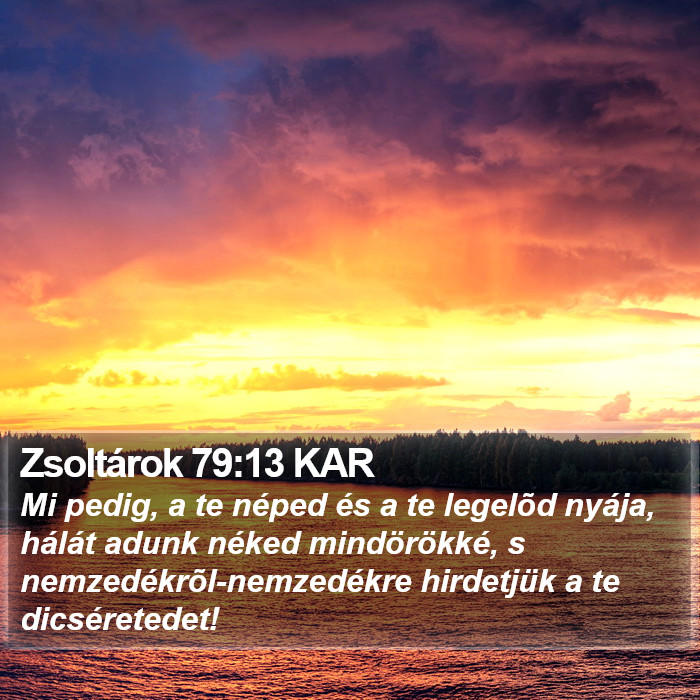 Zsoltárok 79:13 KAR Bible Study