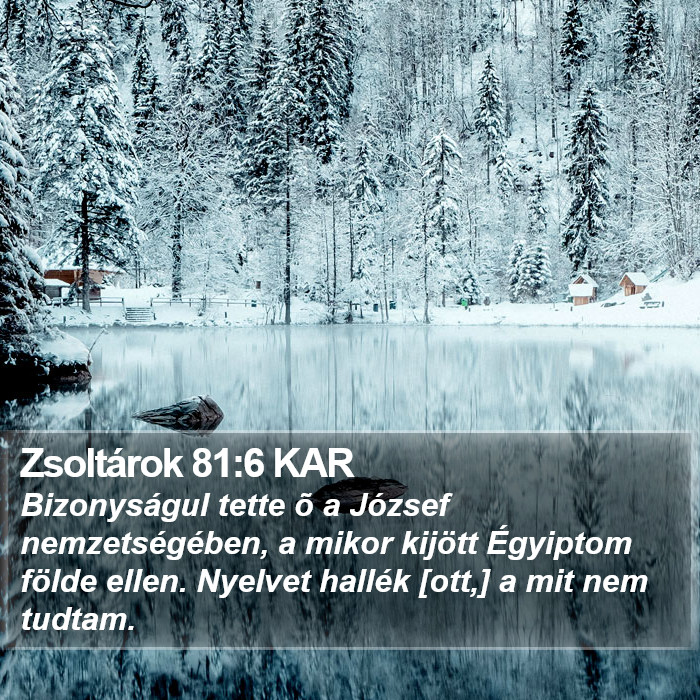 Zsoltárok 81:6 KAR Bible Study