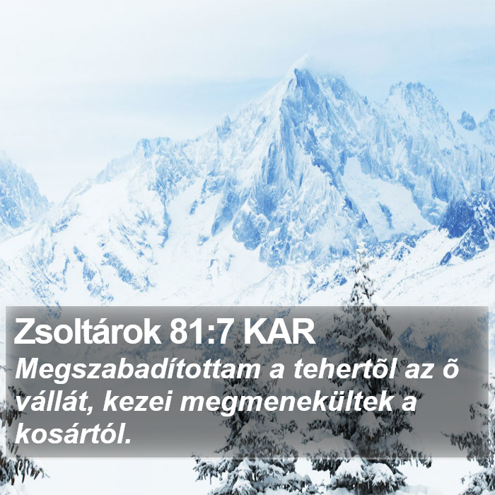 Zsoltárok 81:7 KAR Bible Study