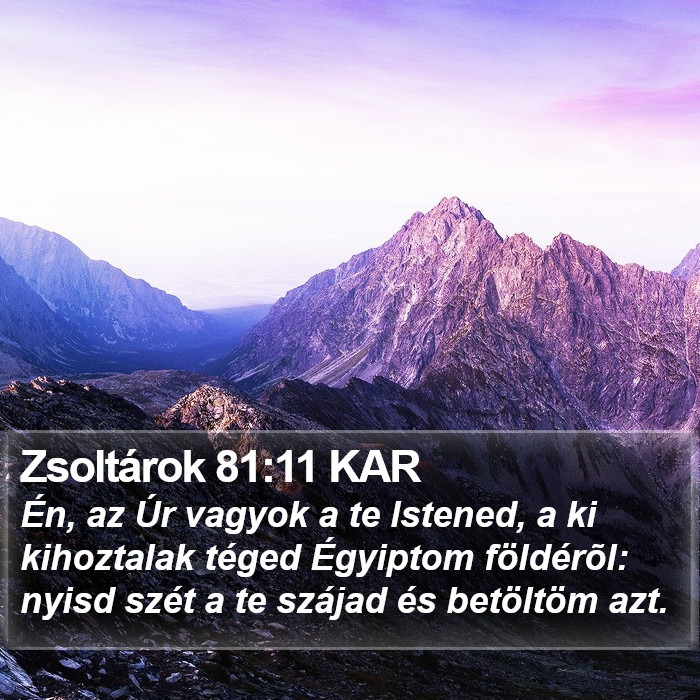 Zsoltárok 81:11 KAR Bible Study