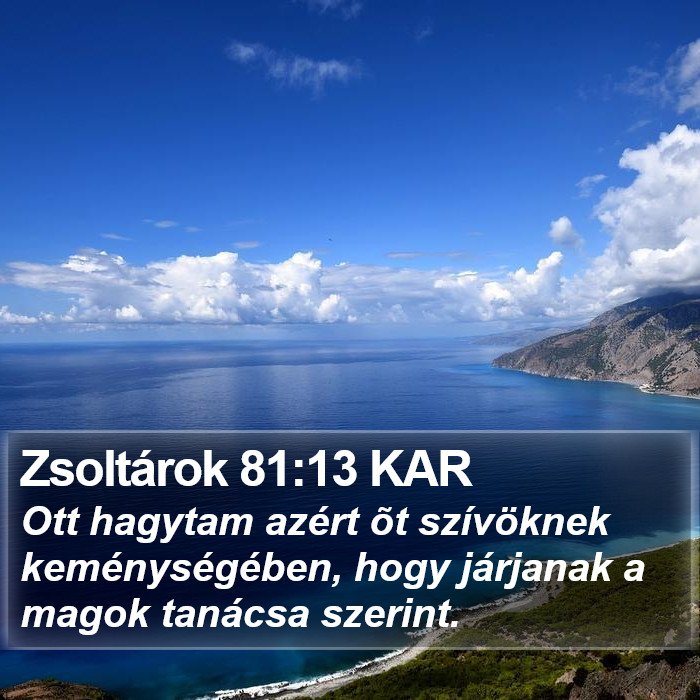 Zsoltárok 81:13 KAR Bible Study