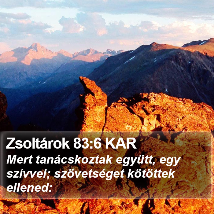 Zsoltárok 83:6 KAR Bible Study