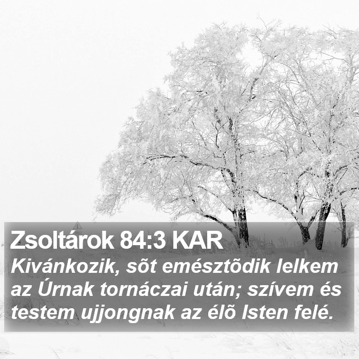 Zsoltárok 84:3 KAR Bible Study