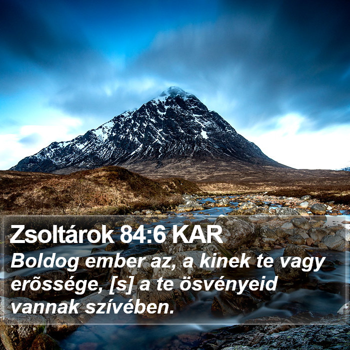 Zsoltárok 84:6 KAR Bible Study