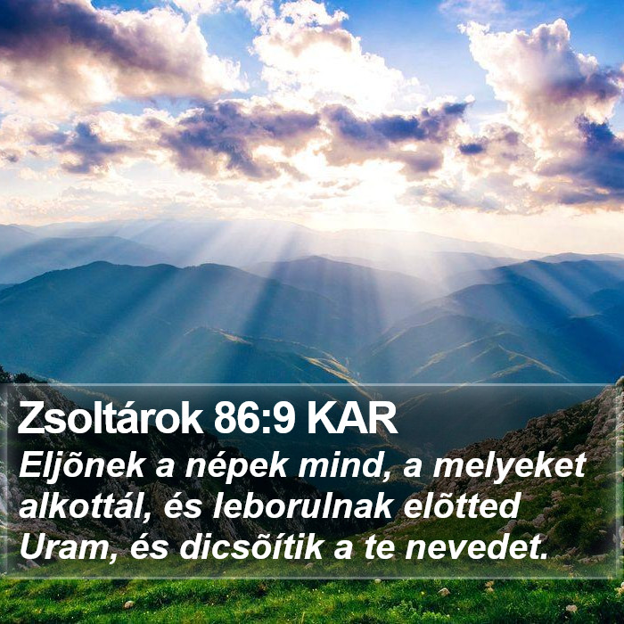 Zsoltárok 86:9 KAR Bible Study