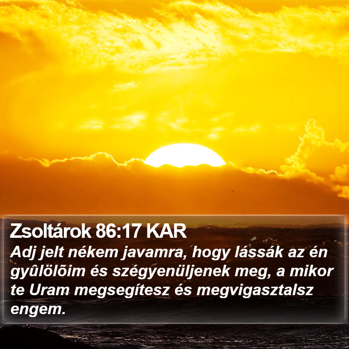 Zsoltárok 86:17 KAR Bible Study