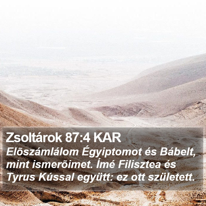 Zsoltárok 87:4 KAR Bible Study