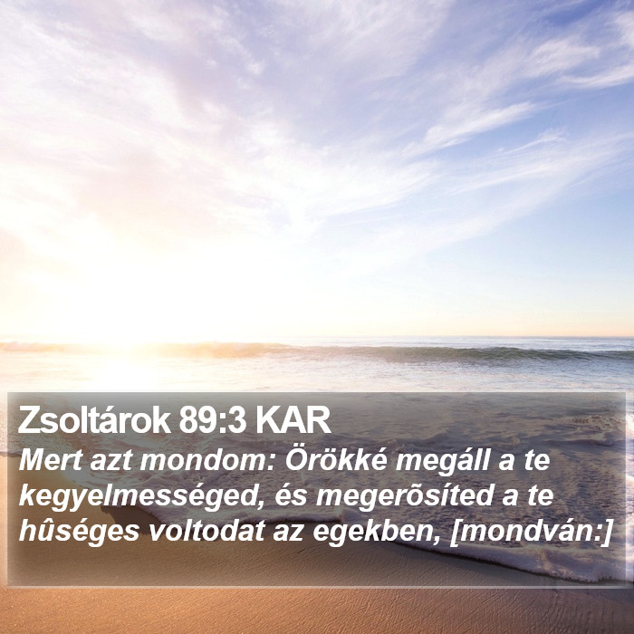 Zsoltárok 89:3 KAR Bible Study