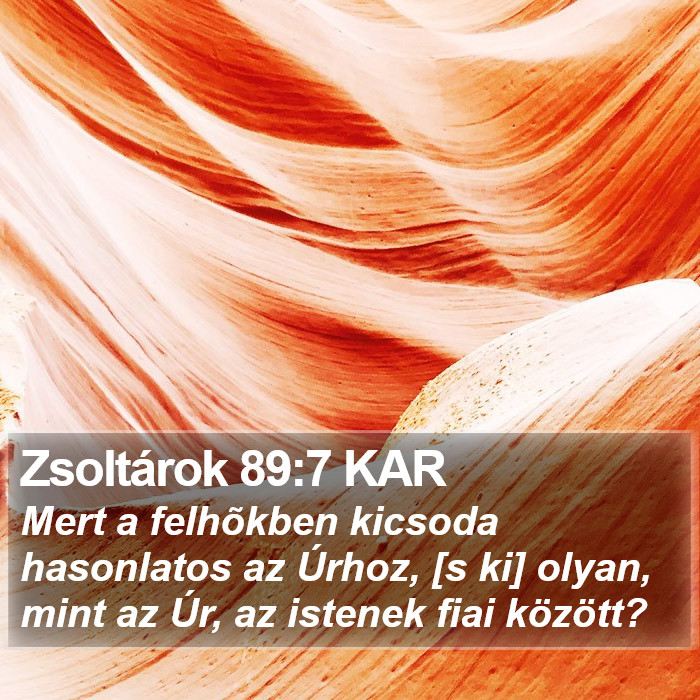 Zsoltárok 89:7 KAR Bible Study