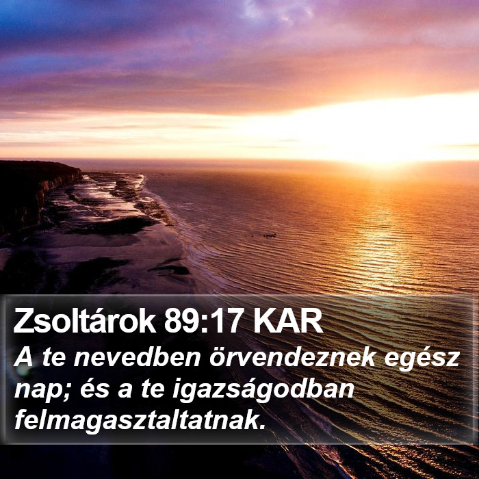 Zsoltárok 89:17 KAR Bible Study