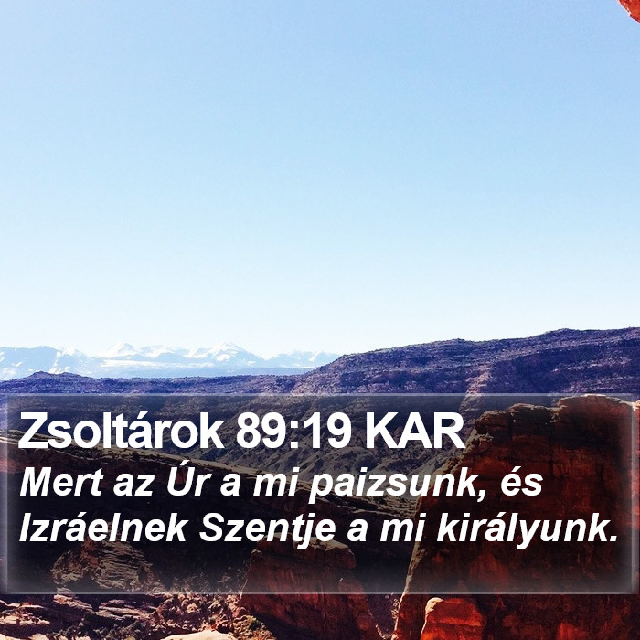 Zsoltárok 89:19 KAR Bible Study